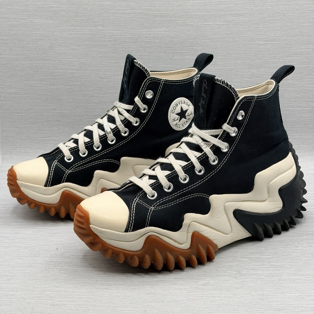 Converse Run Star Motion Men's 10 Sneakers Black Egret Platform Women's 11.5